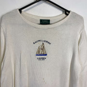 White Lauren Ralph Lauren Knit Sweater Jumper Womens Large