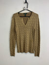 Brown Ralph Lauren V-neck Jumper Women's Large