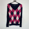 Pink Navy Tommy Hilfiger Knit Sweater Jumper Womens Medium