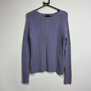 Purple GAP Knit Cable Sweater Knit Womens Medium