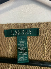 Brown Ralph Lauren V-neck Jumper Women's Large