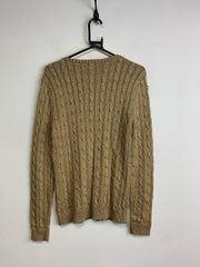 Brown Ralph Lauren V-neck Jumper Women's Large