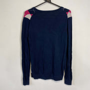 Pink Navy Tommy Hilfiger Knit Sweater Jumper Womens Medium