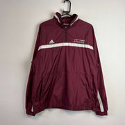 Y2K Wine Red Adidas Windbreaker Women's Medium