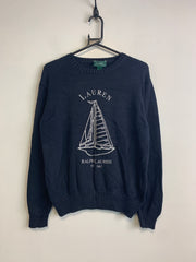 Navy Ralph Lauren Embroidery Sweater Men's Medium