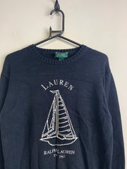 Navy Ralph Lauren Embroidery Sweater Men's Medium