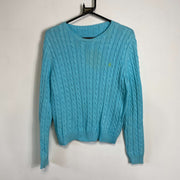 Blue Lauren Ralph Lauren Knit Sweater Jumper Womens Medium