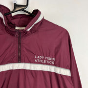 Y2K Wine Red Adidas Windbreaker Women's Medium