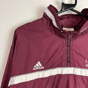 Y2K Wine Red Adidas Windbreaker Women's Medium