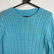 Blue Lauren Ralph Lauren Knit Sweater Jumper Womens Medium