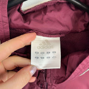 Y2K Wine Red Adidas Windbreaker Women's Medium