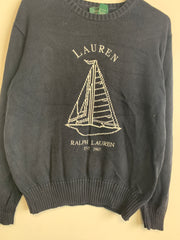 Navy Ralph Lauren Embroidery Sweater Men's Medium