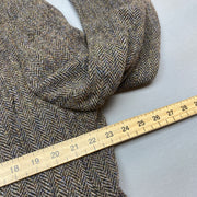 Brown Harris Tweed Pure Wool Blazer Jacket Men's Large