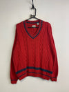 Red GAP V-neck Jumper Men's Large