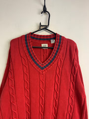 Red GAP V-neck Jumper Men's Large