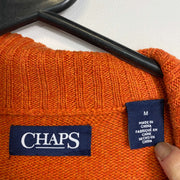 Orange Chaps Ralph Lauren Knit Sweater Jumper Medium