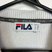 White Fila Knit Jumper Sweater Womens Medium