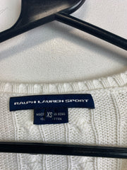 White Ralph Lauren Sport V-neck Jumper Women's XS