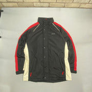 Black Red Beige Fila Coat Men's Medium