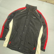 Black Red Beige Fila Coat Men's Medium