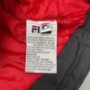 Black Red Beige Fila Coat Men's Medium