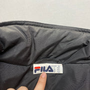 Black Red Beige Fila Coat Men's Medium