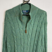 Green Polo Ralph Lauren Knit Sweater Jumper Large