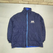 Navy and Blue Helly Hansen Reversible Jacket Men's Large