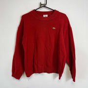 Red Lacoste Knit Sweater Jumper Womens Medium