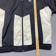 Vintage 90s Black and White Adidas Windbreaker Men's XL