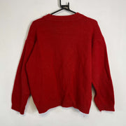 Red Lacoste Knit Sweater Jumper Womens Medium