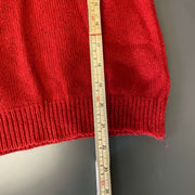 Red Lacoste Knit Sweater Jumper Womens Medium