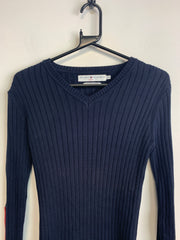 Navy Tommy Hilfiger V-neck Jumper Women's Small