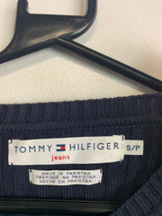 Navy Tommy Hilfiger V-neck Jumper Women's Small