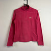 Pink North Face Quarter zip Fleece Women's Small