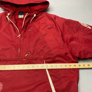 00s Red Umbro Raincoat Men's XL