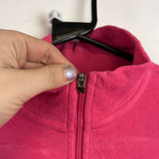 Pink North Face Quarter zip Fleece Women's Small