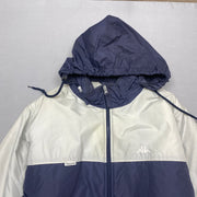 Navy and White Kappa Jacket Men's Medium