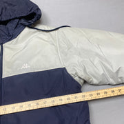 Navy and White Kappa Jacket Men's Medium