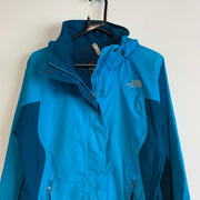 Blue North Face Raincoat Women's Medium