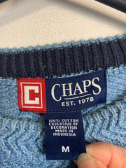 Blue CHAPS Crew-neck Jumper Men's Medium