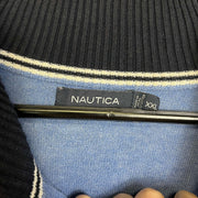 Blue Nautica Quarter Zip Knit Jumper Sweater XXL