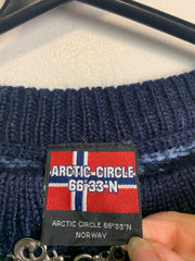 Navy Chunky Knitwear Arctic Circle Jumper Women's XL