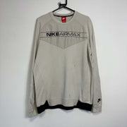 White Nike Air Max Sweatshirt Large y2k