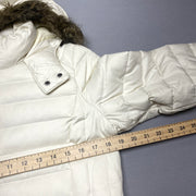 White Tommy Hilfiger Puffer Jacket Women's Medium