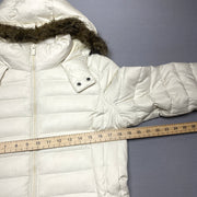 White Tommy Hilfiger Puffer Jacket Women's Medium