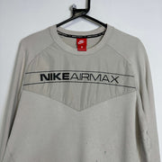 White Nike Air Max Sweatshirt Large y2k