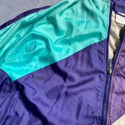 Blue and Purple Adidas Windbreaker Jacket Men's XL