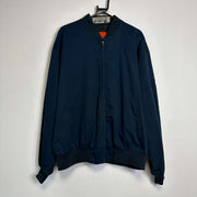 Navy Red Kap Quilted Bomber Jacket Workwear XL