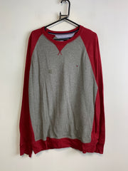 Grey and Red Tommy Hilfiger Jumper Men's XXL